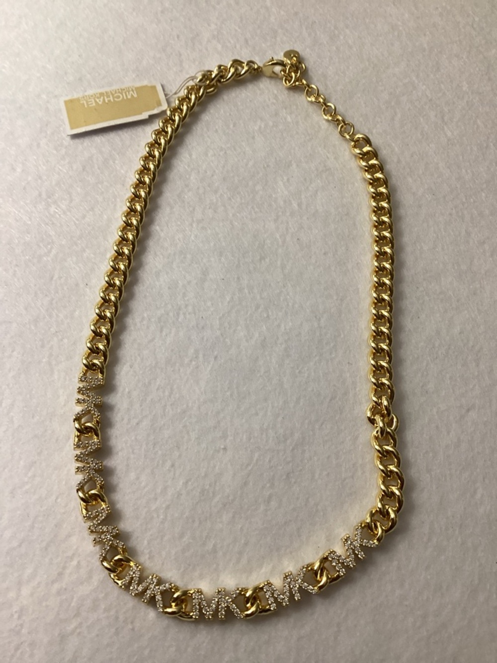 Michael Kors Gold-Tone Logo Link Chain Necklace MKJ7959710 - Picture 3 of 9